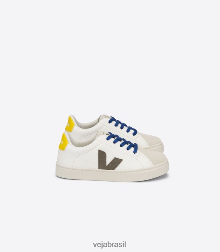 cadarços esplar couro sem cromo white moonrock tônicocrianças Veja X20266315
