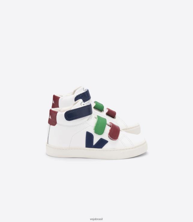 veja brasil 0V820319 crianças esplar mid couro branco multico