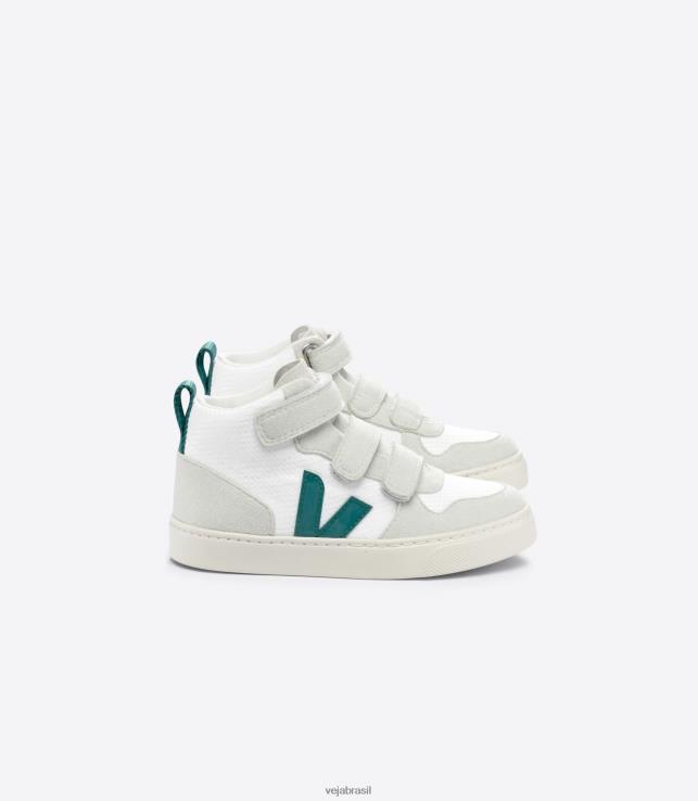 veja brasil 0V820344 crianças v-10 mid b-mesh branco bretanha