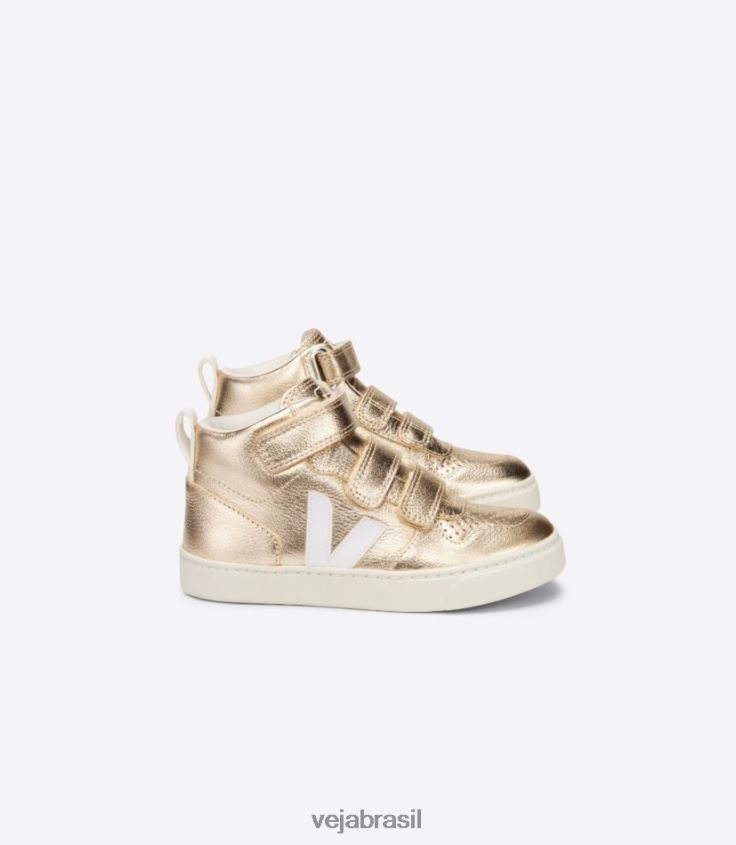 v-10 mid couro sem cromo branco platinacrianças Veja X20266367