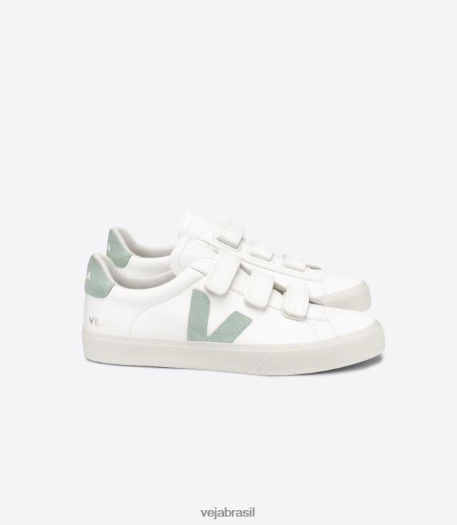 veja brasil 0V820109 homens recife couro sem cromo branco matcha