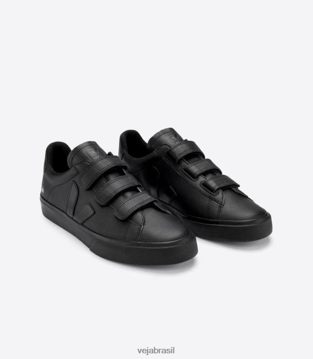 veja brasil 0V820111 homens couro cromado recife full black