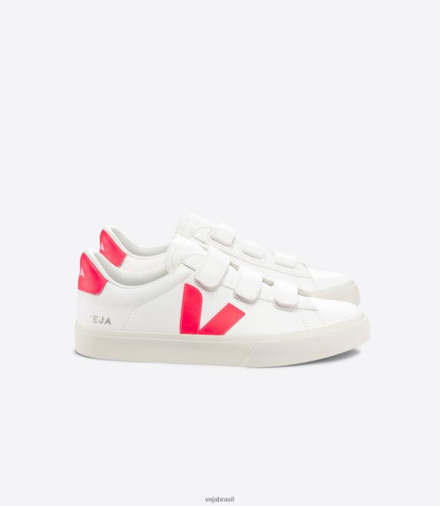 veja brasil 0V820112 homens recife couro sem cromo rosa branca fluo