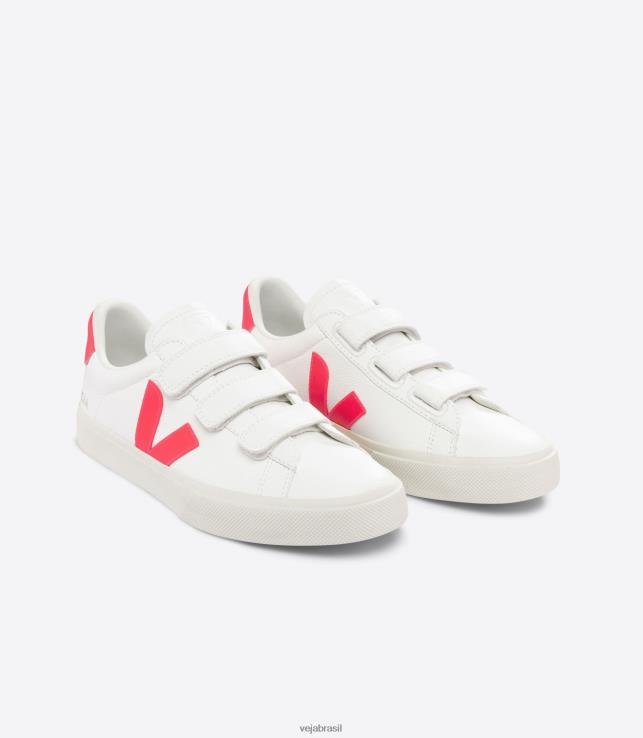 veja brasil 0V820112 homens recife couro sem cromo rosa branca fluo