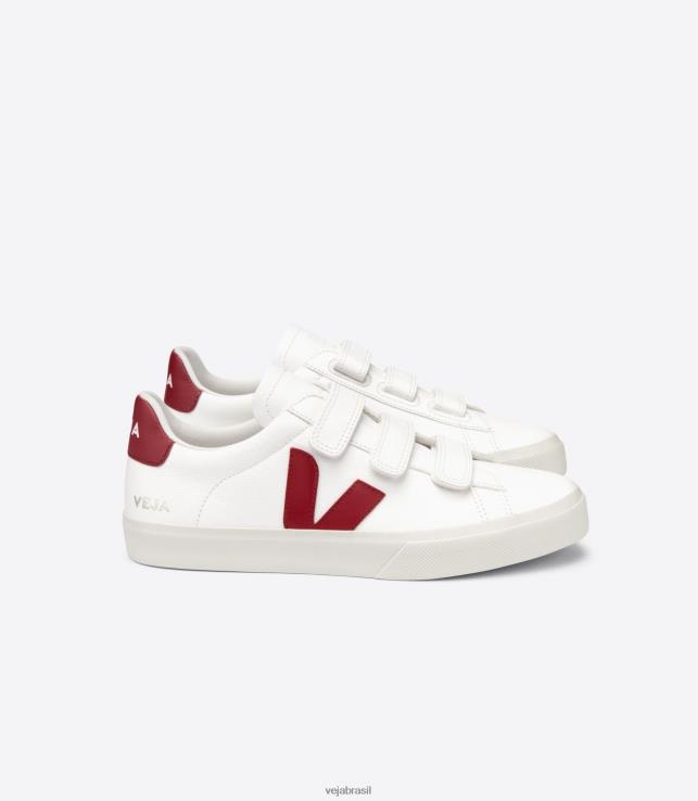 veja brasil 0V820115 homens recife couro sem cromo branco marsala