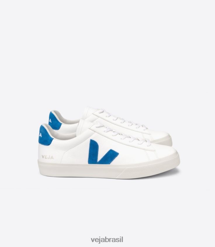 campo chromefree couro branco sueco azulmulheres Veja X20266208